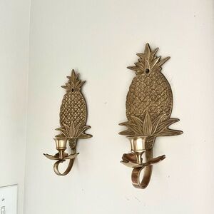 Pineapple Brass wall sconces set of 2